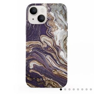 Burga Tough iPhone 13 Case Purple Marble “Nostalgia Feeling”